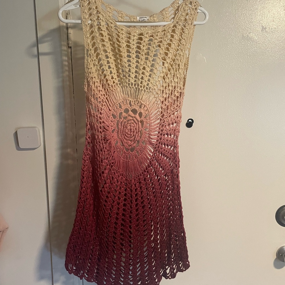 Urban Outfitters (Kimchi Blue) Ombre Crochet Beach Dress